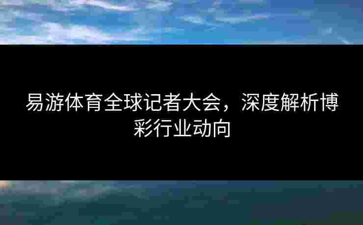 易游体育全球记者大会，深度解析博彩行业动向