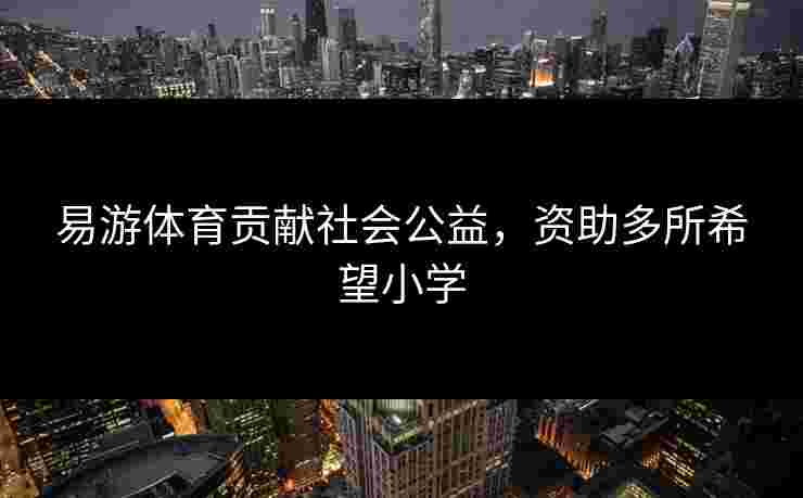 易游体育贡献社会公益，资助多所希望小学